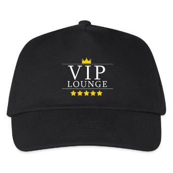 VIP Lounge Design Geschenk - Kinder Basecap - Schwarz - Vorne
