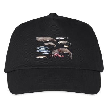 Cachalots et zifios - Cachalots et baleines beaked - Casquette de baseball Enfant - noir - Devant