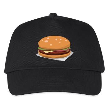 Leckerer Hamburger - Kinder Basecap - Schwarz - Vorne