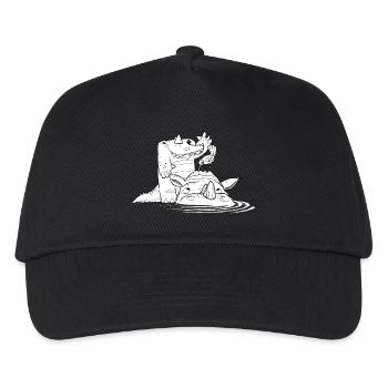Krokodil, Nielpferd und Spatz - Kids’ Baseball Cap - black - Front