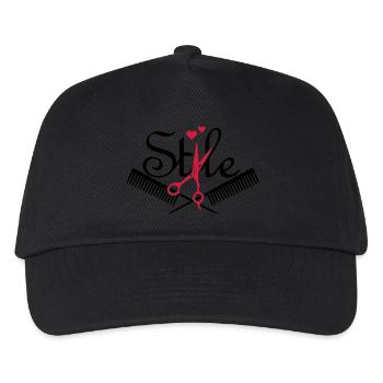 Style vom Frisör / hair style (2c) - Kids’ Baseball Cap - black - Front