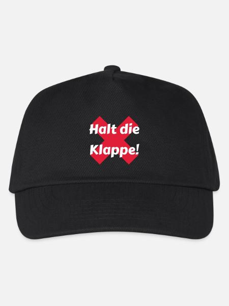 Halt die Klappe - Kinder Basecap - Schwarz
