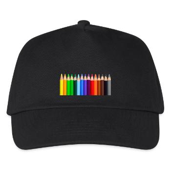 Colorful pencils - Kids’ Baseball Cap - black - Front