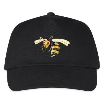 Wespe - Kinder Basecap - Schwarz - Vorne