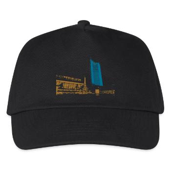 Leipzig Gewandhaus Uni Riese Geschenkidee - Kinder Basecap - Schwarz - Vorne