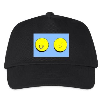 lemon light blue - Kids’ Baseball Cap - black - Front