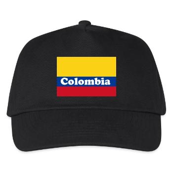 Colombia Kolumbien Flagge Fahne Geschenk - Kinder Basecap - Schwarz - Vorne