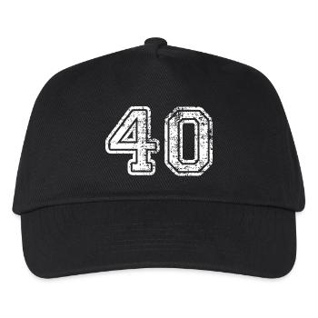 40 - Kids’ Baseball Cap - black - Front