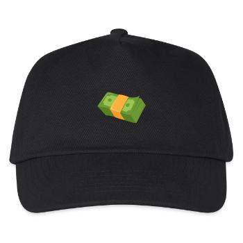 Cadeau de paquet d'argent comptant - Casquette de baseball Enfant - noir - Devant