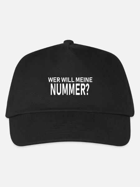 nummer - Kinder Basecap - Schwarz