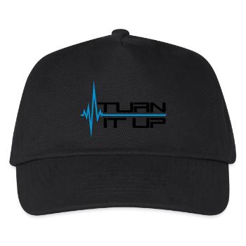 heart rate heartbeat turn it up bar strokes - Kids’ Baseball Cap - black - Front
