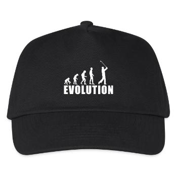 EVOLUTION GOLF Golfspieler Golfschläger Geschenk - Kinder Basecap - Schwarz - Vorne