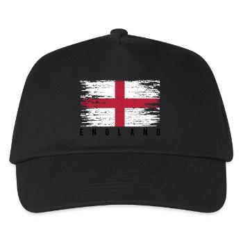Croix d'Angleterre distressed - Casquette de baseball Enfant - noir - Devant