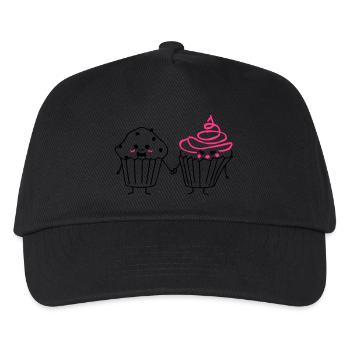 cupcake loves muffin 01 - Kinder Basecap - Schwarz - Vorne