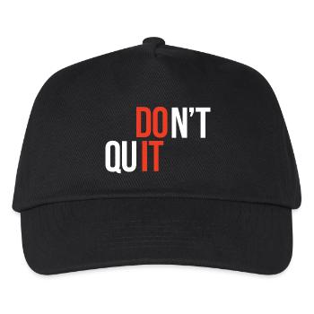 Don't Quit, Do It - Inspirational Quote - Kids’ Baseball Cap - black - Front
