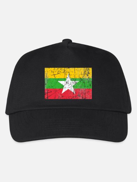Myanmar drapeau Birmanie Birman Birmanie Fahne Flagge - Casquette de baseball Enfant - noir