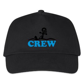 Anker unter Wasser Wellen Crew Design - Kinder Basecap - Schwarz - Vorne