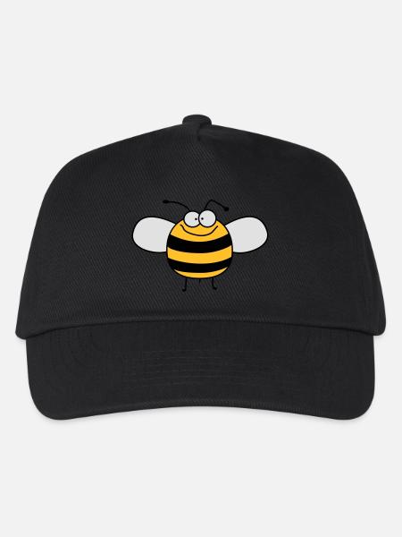 Lustige Süße Kinder Biene / Hummel - Kinder Basecap - Schwarz