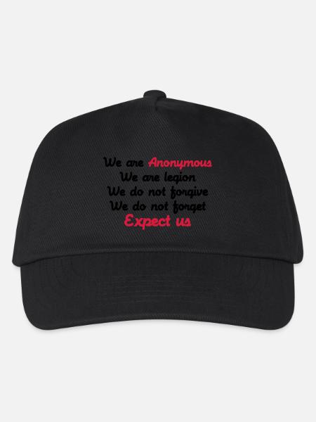 Anonymous - Kinder Basecap - Schwarz