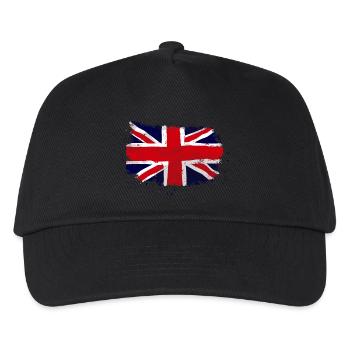 Union Jack - UK Flag - Kinder Basecap - Schwarz - Vorne
