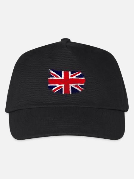 Union Jack - UK Flag - Kinder Basecap - Schwarz