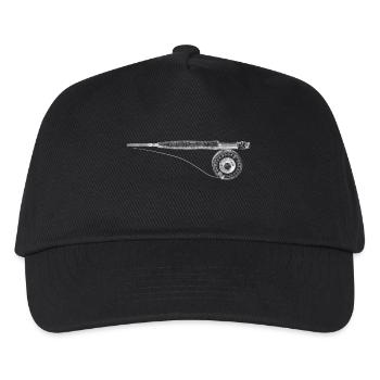 canne à pêche - Casquette de baseball Enfant - noir - Devant
