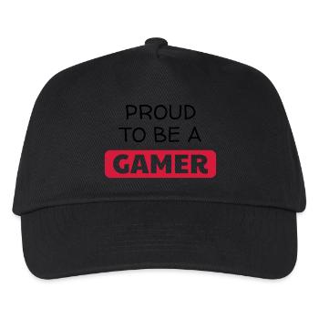 gamer gaming geek game spiel spieler - Kinder Basecap - Schwarz - Vorne