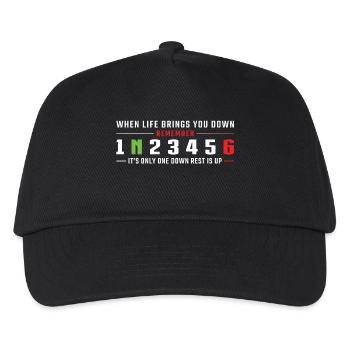 1N23456 Motorcycle Gear - Kids’ Baseball Cap - black - Front