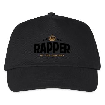 rapper of the century funny crown stars - Kids’ Baseball Cap - black - Front