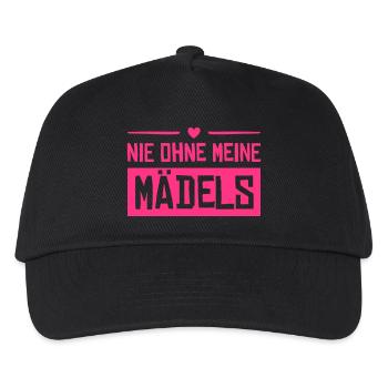 nie ohne meine mädels herz - Kinder Basecap - Schwarz - Vorne