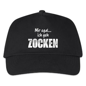 Mir egal... ich geh ZOCKEN - Kinder Basecap - Schwarz - Vorne