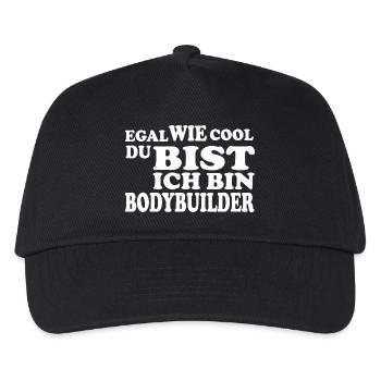 Bodybuilder - Kinder Basecap - Schwarz - Vorne