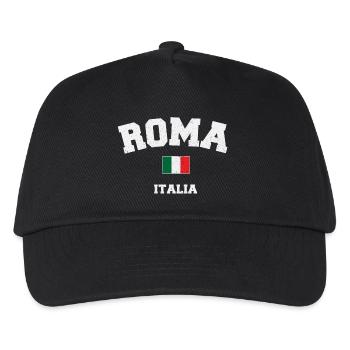 Roma Italia Emblem - Kinder Basecap - Schwarz - Vorne