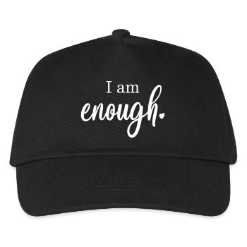 I am enough Herz Geschenk Motto Spruch Ego - Kinder Basecap - Schwarz - Vorne