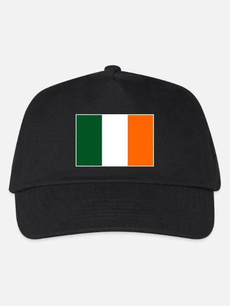 Irland Flagge - Kinder Basecap - Schwarz