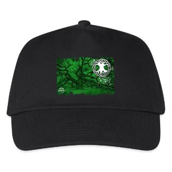 chêne avec arbre de vie vert - Casquette de baseball Enfant - noir - Devant