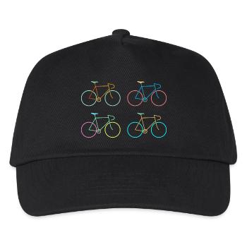 Racing bike colorful - Kids’ Baseball Cap - black - Front