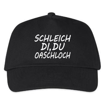 schleich di du oaschloch - Kinder Basecap - Schwarz - Vorne