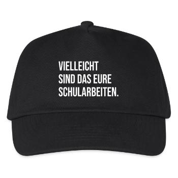 Vielleicht sind das eure Schularbeiten. (weiß) - Kinder Basecap - Schwarz - Vorne