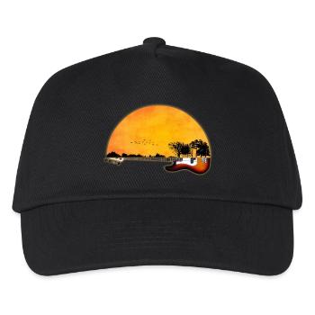 Gitarre Natur - Kinder Basecap - Schwarz - Vorne