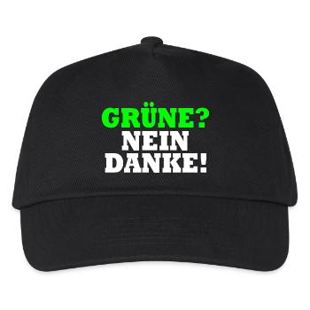 Grüne Nein Danke - Kinder Basecap - Schwarz - Vorne
