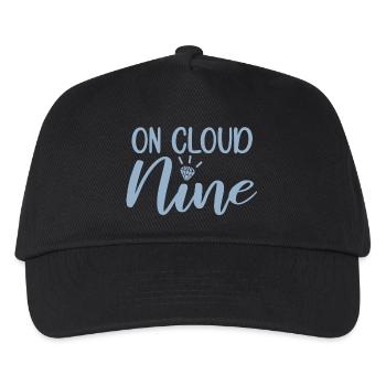 On Cloud Nine - Lustiges Junggesellinnenabschiedsgeschenk - Kinder Basecap - Schwarz - Vorne