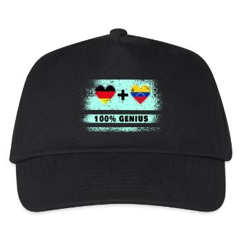Deutschland und Venezuela Genial / Geschenk - Kinder Basecap - Schwarz - Vorne