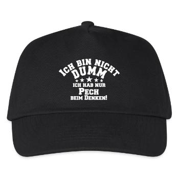 Bin nicht dumm lustiger Spruch Scherz Geschenk - Kinder Basecap - Schwarz - Vorne