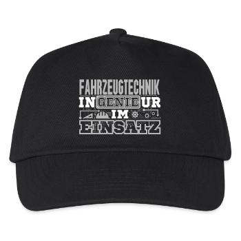 Fahrzeugtechnik - Genie - Kinder Basecap - Schwarz - Vorne