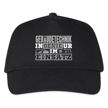 Gebäudetechnik - Genie - Kinder Basecap - Schwarz - Vorne