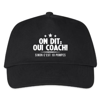 On Dit Ouii Coach Humour Coaching Sportif Cadeau - Casquette de baseball Enfant - noir - Devant