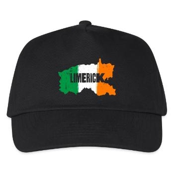 | du comté de Limerick, Irlande Contour de la carte du drapeau - Casquette de baseball Enfant - noir - Devant