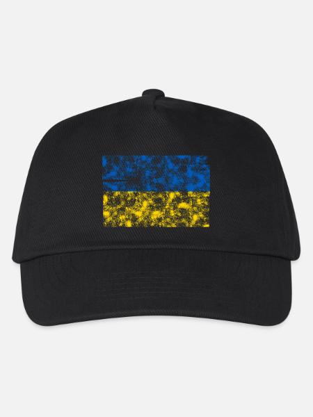 Ukraine - Kinder Basecap - Schwarz