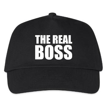The real boss - Kids’ Baseball Cap - black - Front